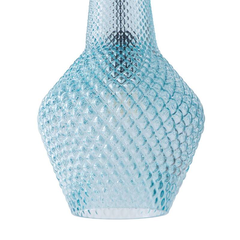 Lindby Pendant Light Drakar, 1-bulb, Light Blue, Glass, Ø 25 Cm - 4251911778168