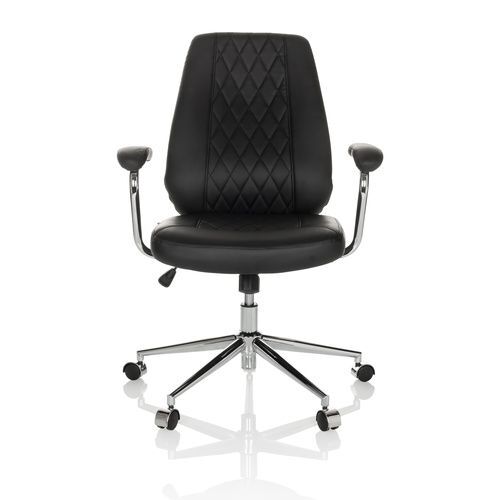 hjh OFFICE Drehstuhl Bürostuhl THEO I Kunstleder schwarz Chefsessel - 4064323035831