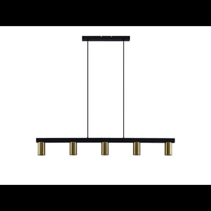 B-Ware Lindby Pendelleuchte Hängelampe Baliko messing schwarz Esstischlampe Licht LED