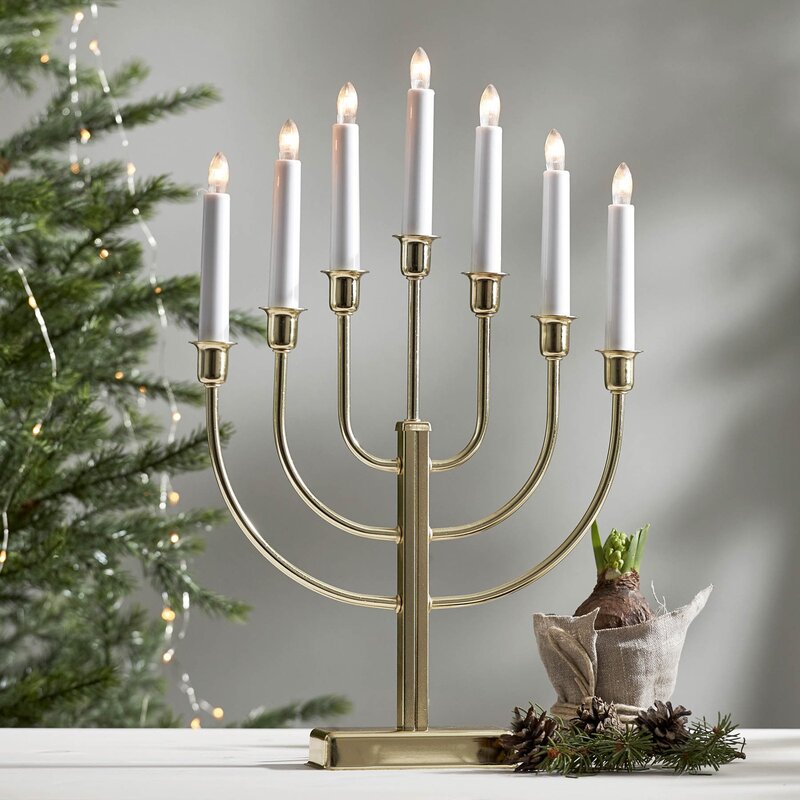 STAR TRADING Kristina Kerzenleuchter Kerzenständer Kerzen Kerzenhalter 7 flammig - 7391482109002