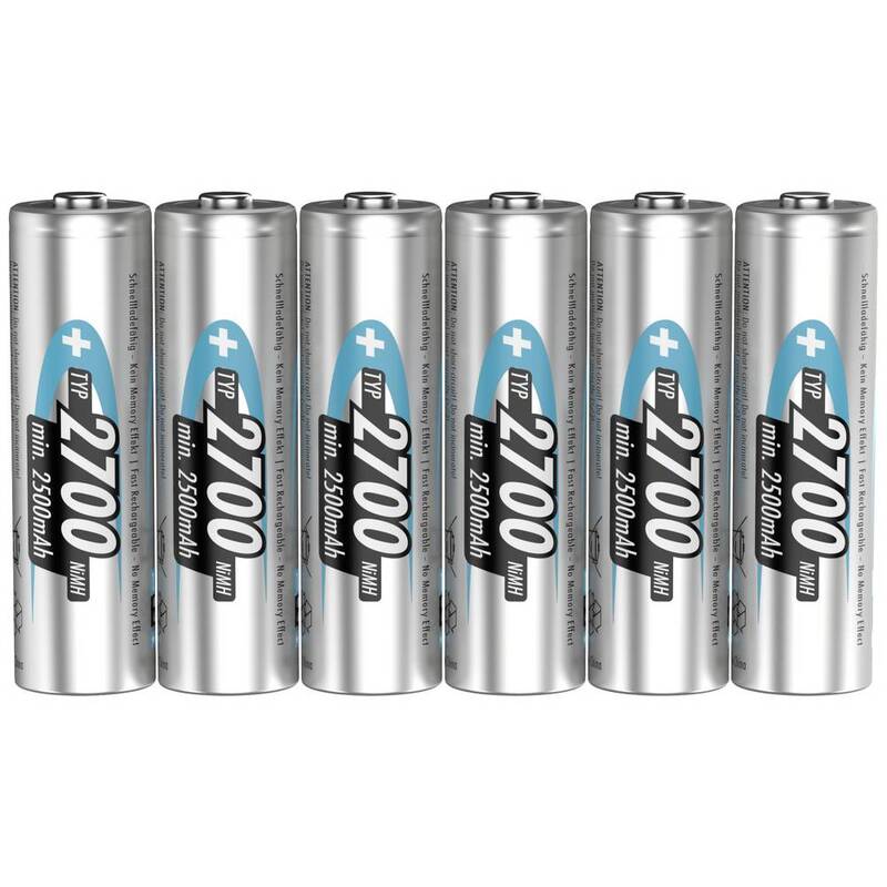 Ansmann NiMH Akku Mignon AA Typ 2700 wiederaufladbar 6er Sparpack 1,2 Volt - 4013674066032