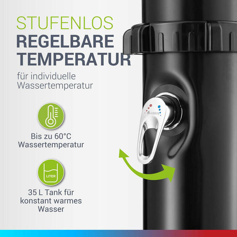Solardusche Victoria Gartendusche 35l Regendusche Temperaturregelung schwarz - 4260565523307