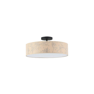 B-Ware Searchlight Deckenleuchte Isla Ø 55 cm braun beige Bambus dimmbar 3xE27
