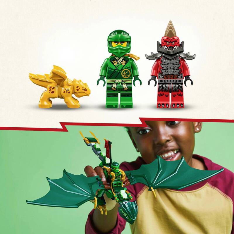 LEGO NINJAGO Lloyds grüner Walddrache Spielset mit 2 Minifiguren und Drachenbaby - 5702017815640