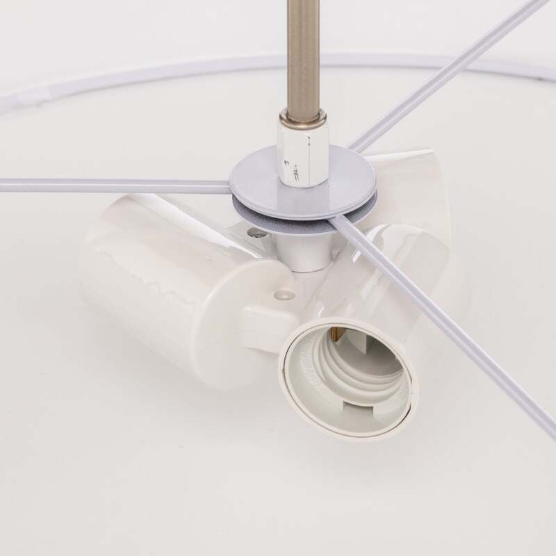Lindby Hängeleuchte Sebatin Ø 50 cm creme Stoff E27 3-fach - 4251096502985