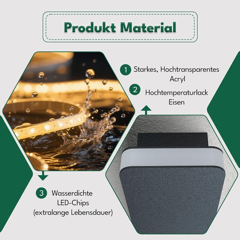 GSALDY Wandleuchte Wandlampe Außenleuchte LED Schwarz Metall 100 cm SIEHE TEXT - 0788081217530