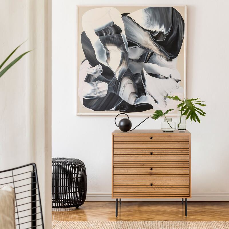 hjh LIVING Kommode LINNO K Schubladenkommode Sideboard Aufbewahrung modern grau - 4064323045571
