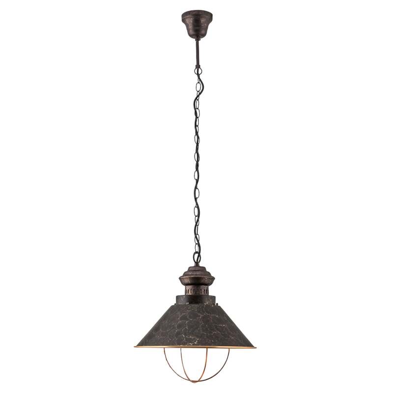 Orion Pendellampe Shanta Hängelampe dimmbar schwarz-kupfer 30cm Höhe 34cm Ø - 9003090245703