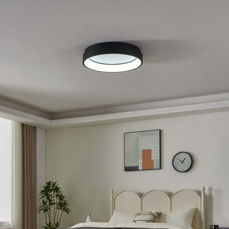 EGLO connect Deckenleuchte Lampe Marghera-Z LED dimmbar schwarz 60cm Ø3200lm - 9008606222025