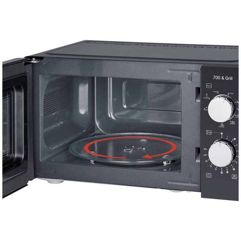 Severin 7781 Mikrowelle 17l mit Grillfunktion 900W schwarz Timerfunktion - 4008146042881