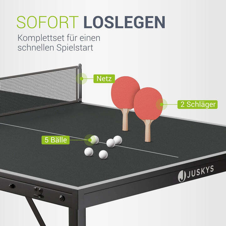 Mini Tischtennisplatte Flexi Tischtennisplatte klappbar tragbar inkl. Netz - 4262437182452