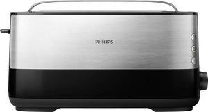 B-Ware Philips HD2692/90 Langschlitztoaster Edelstahl mit Brötchenaufsatz 950 W
