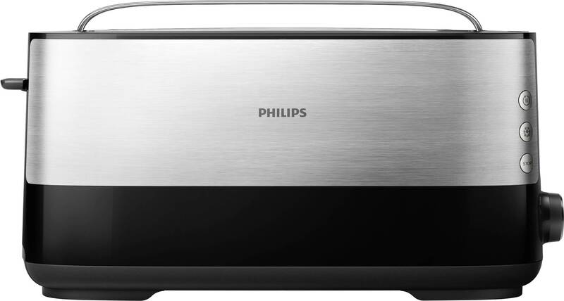 Philips HD2692/90 Langschlitztoaster Edelstahl mit Brötchenaufsatz 950 W - 8710103821083