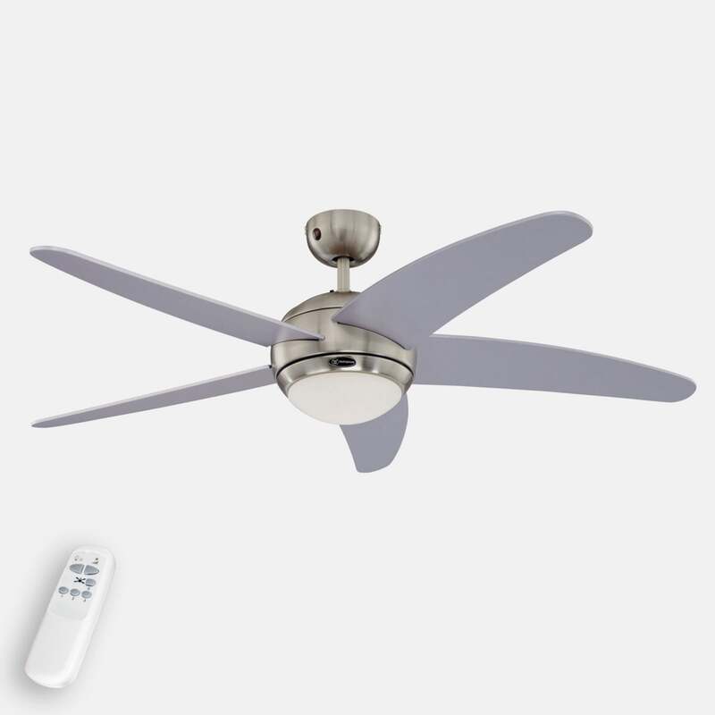 Westinghouse Deckenventilator Bendan mit Beleuchtung Fernbedienung silber 132cm - 4895105607959