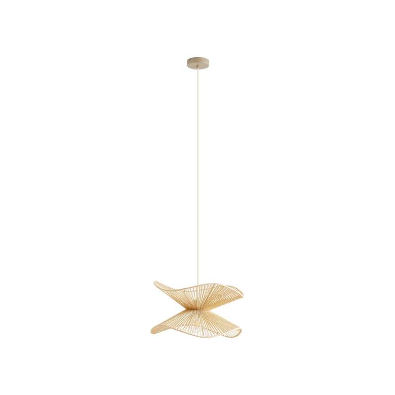Lindby Pendelleuchte Hängeleuchte Valdorin LED Lampe dimmbar beige Ø40cm 80W - 4251911775303