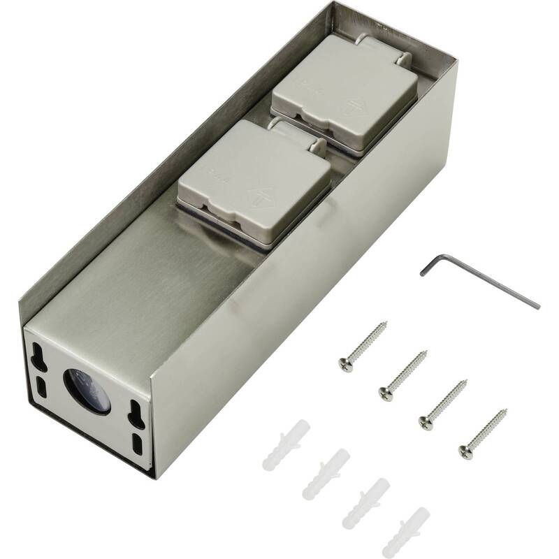 Sygonix Gartensteckdose Edelstahl 2-fach Steckdose für Außenbereich 3680W robust - 4064161197807