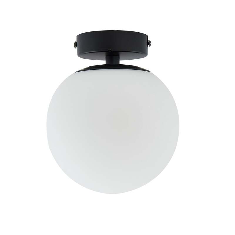 Lucande Deckenlampe Bidolo LED Lampe dimmbar schwarz IP44 Ø15cm 17,7cm hoch - 4251911776348