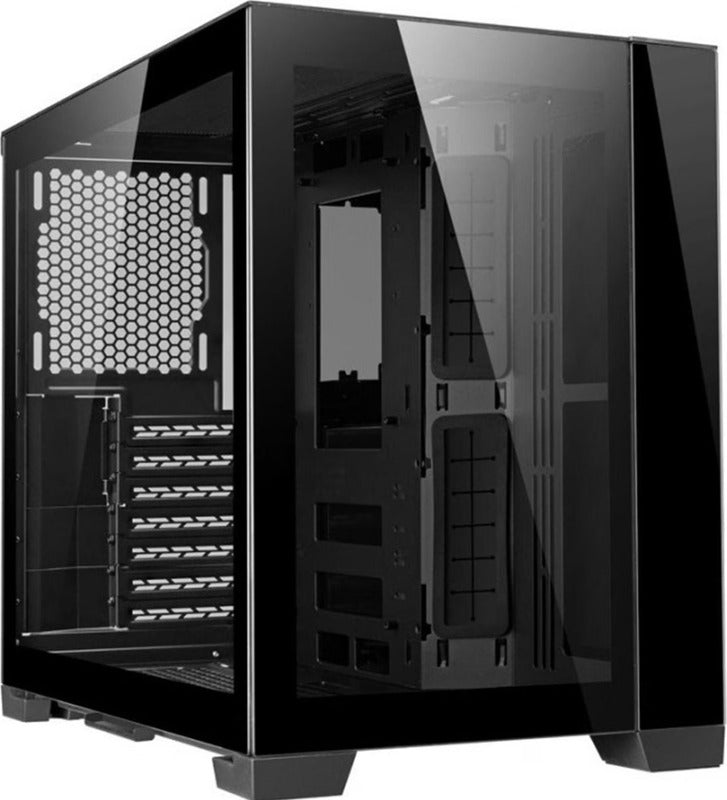 Lian Li PC Gehäuse Mini Tower Computergehäuse Schwarz Seitenfenster USB C - 4718466011176