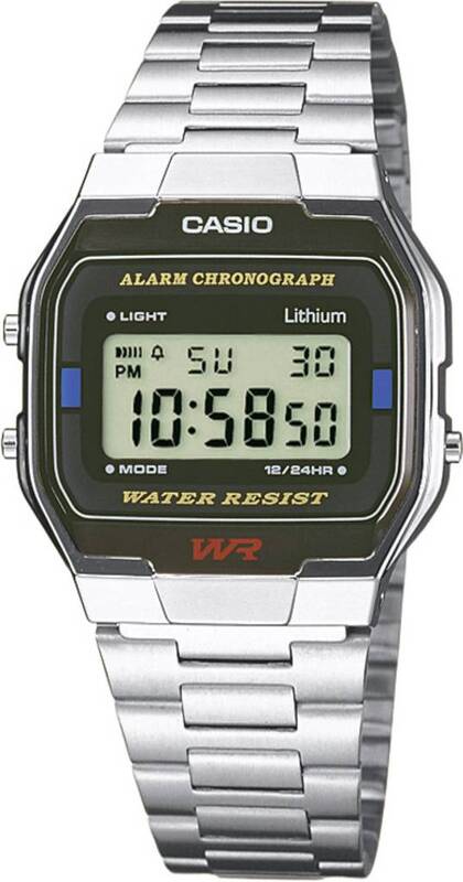Casio Chronograph Armbanduhr A163WA-1QES (L x B x H) 36.8 x 33 x 9.1 mm Silber - 4971850437314
