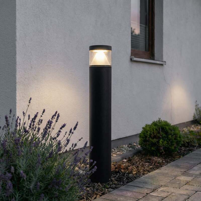 Lucande Pollerleuchte Pollerlampe LED Wegelampe Darja dunkelgrau Aluminium - 4251096556162