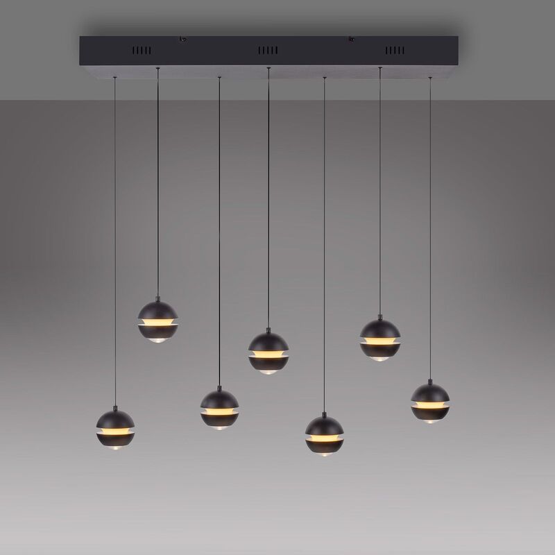 SCHÖNER WOHNEN Pendelleuchte Hängelampe LED LINI dimmbar höhenverstellbar 7-flg - 4043689018092