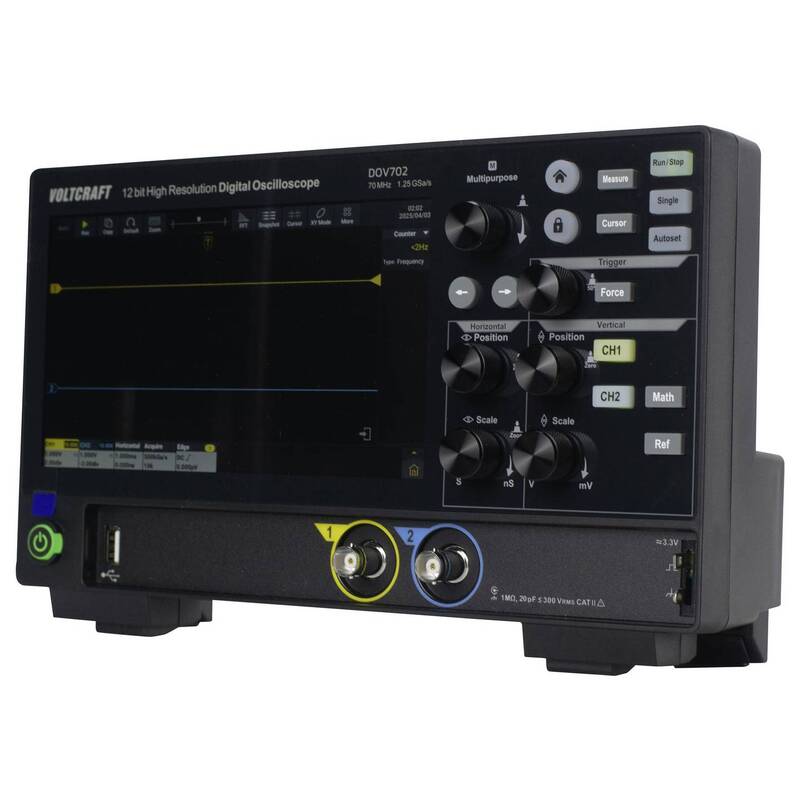 Voltcraft Digital-Oszilloskop DOV702 70 MHz 2-Kanal 1,25 GSa/s 50 Mpts 12 Bit - 4064161397115