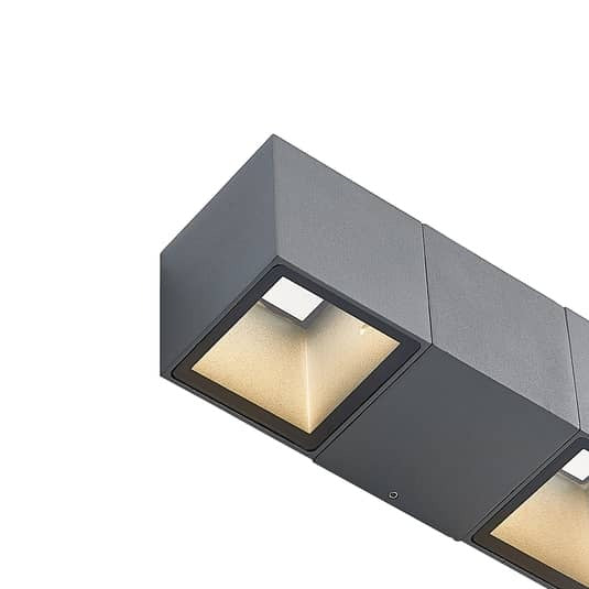 ELC Außenleuchte Wandlampe LED Vanda Außenwandleuchte Schwarz Aluminium warmweiß - 4251096590869