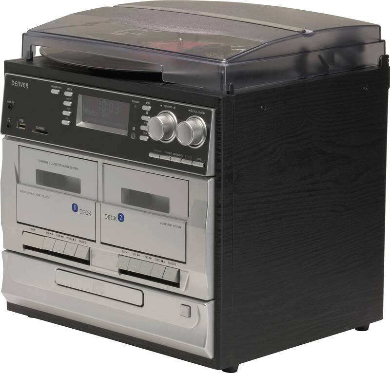 Denver MRD-166 Stereoanlage DAB+ Plattenspieler SD UKW USB Aufnahmefunktion - 5706751051906