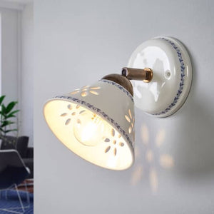 B-Ware Ceramiche Wandleuchte Wandleuchte Lampe Leuchte NONNA weiß Keramik E14 40 Watt