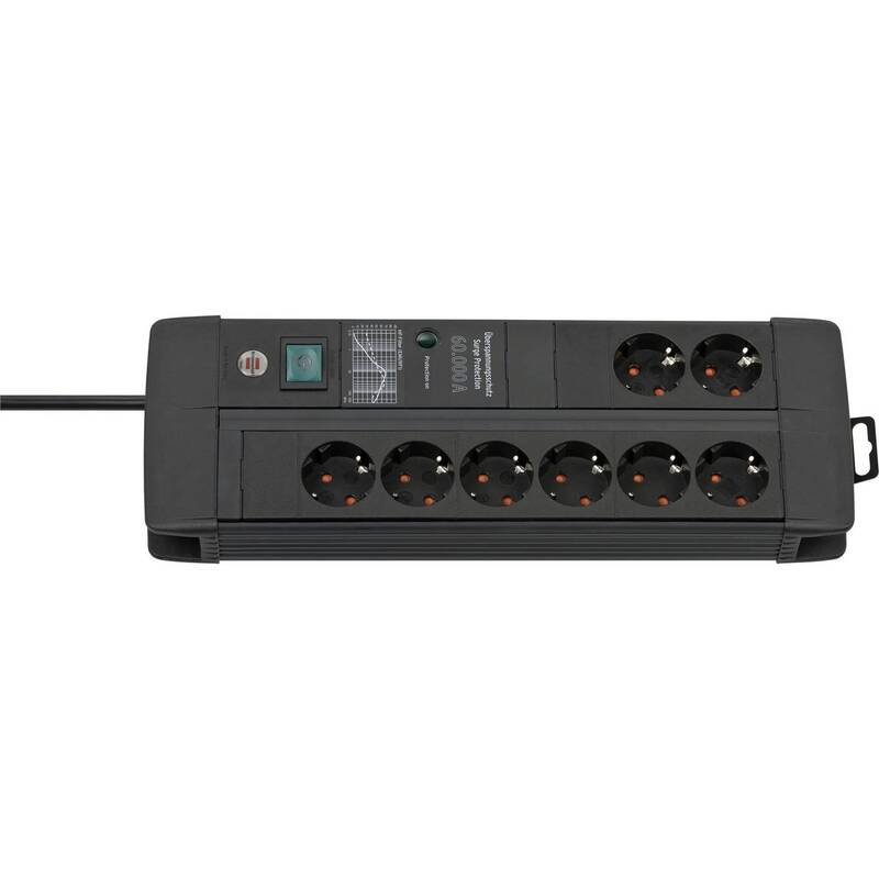 Brennenstuhl 1256000698 Power Extension 3 M 8 AC Outlet(s) Indoor Blac - 4007123674831