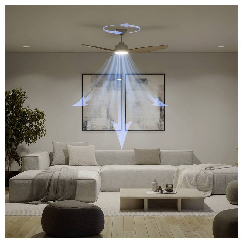 Philips LED Deckenventilator 35W Fernbedienung Dimmbar Luftzirkulation Braun - 8721103095923