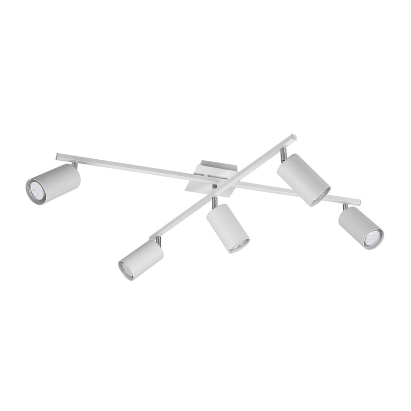 Trio Lighting Deckenstrahler Marley 5-flammig LED dimmbar weiß matt 77,5x57,5cm - 4017807411614