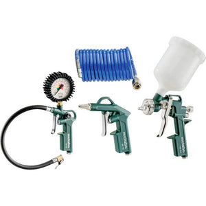 C-Ware Metabo Druckluft-Werkzeugset Blaspistole Reifenfüller Farbspritzpistole 0,6l