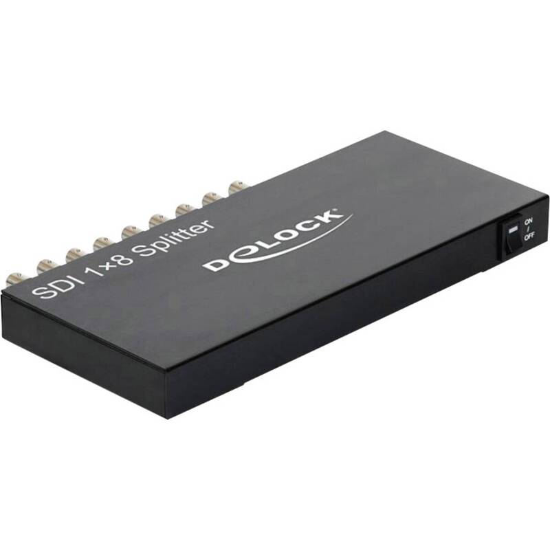 Delock 93253 SDI-Splitter 8 Port Metallgehäuse 1920x1080 Pixel Schwarz - 4043619932535
