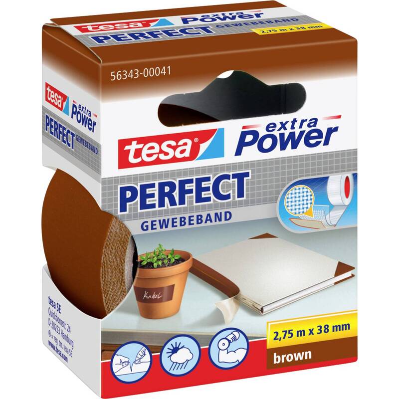 Tesa Gewebeklebeband extra Power Perfect 56343-00041-03 2,75m x 38mm braun 1 St. - 4042448044297