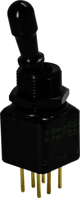 APEM Kippschalter Schalter 1 St. Kipp-Schalter 2-polig 16A 250V schwarz 75x40mm - 2050014848691