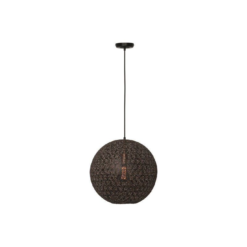 Oronero Hängelampe Deckenleuchte Pendelleuchte schwarz gold Metall 30 cm rund - 8720143022296