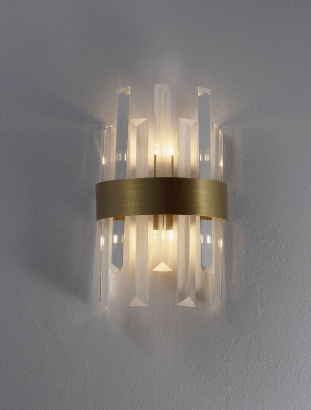 Nova Luce Wandleuchte Wandlampe CROWN Satin G9 LED dimmbar 30 cm Kristallglas - 5212017433961