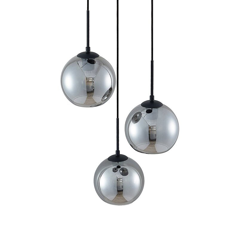 Lindby Jurian Pendelleuchte Hängelampe Deckenlampe Lampe Licht 3-flg E27 schw942 - 4251911727869