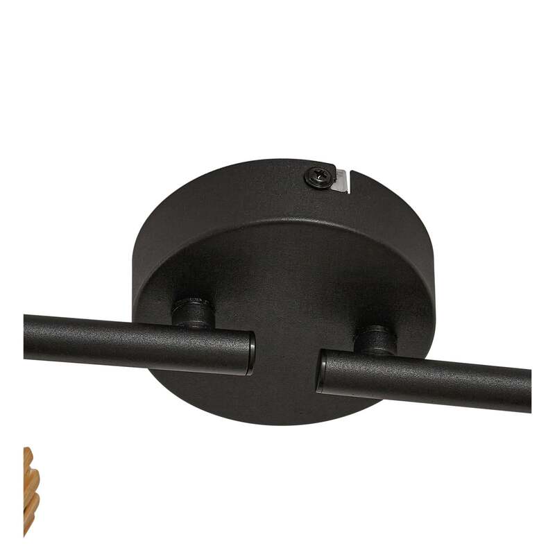 Lindby Deckenstrahler Stralino LED 4-flammig dimmbar Holz schwarz 60cm 9cm 18cm - 4255830903816