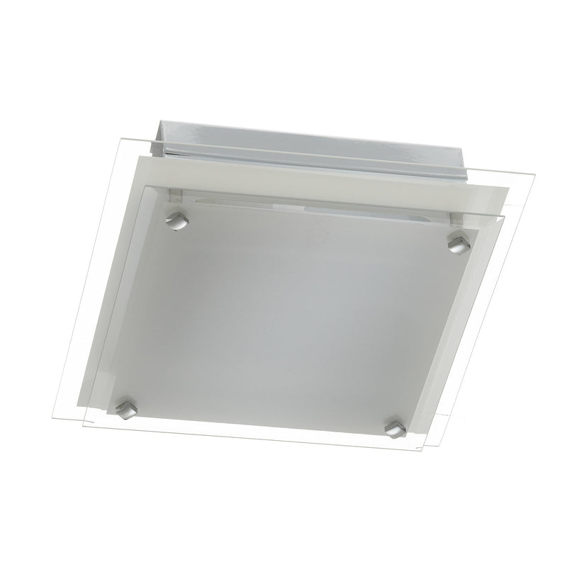 FABAS LUCE Deckenleuchte Lampe Maggie LED dimmbar silber weiß 30x30cm 60W E27 - 8019282030034