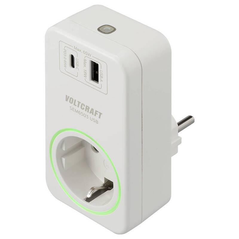 VOLTCRAFT Energiekosten-Messgerät SEM6503 USB-Schnittstelle Datenexport 3680W - 4064161293738