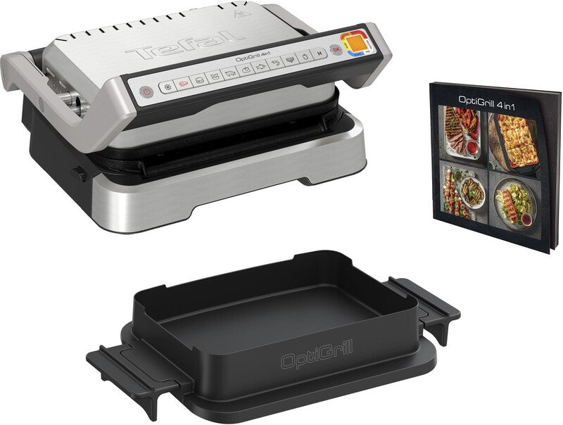 Tefal Kontaktgrill OptiGrill 4in1 Grillgerät BBQ mit 9 Programmen und - 3168437249625