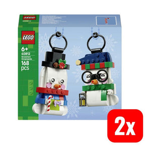 2x B-Ware LEGO ICONS Deko-Schneemänner Bauset 40812 Christbaumschmuck für Kinder ab 6