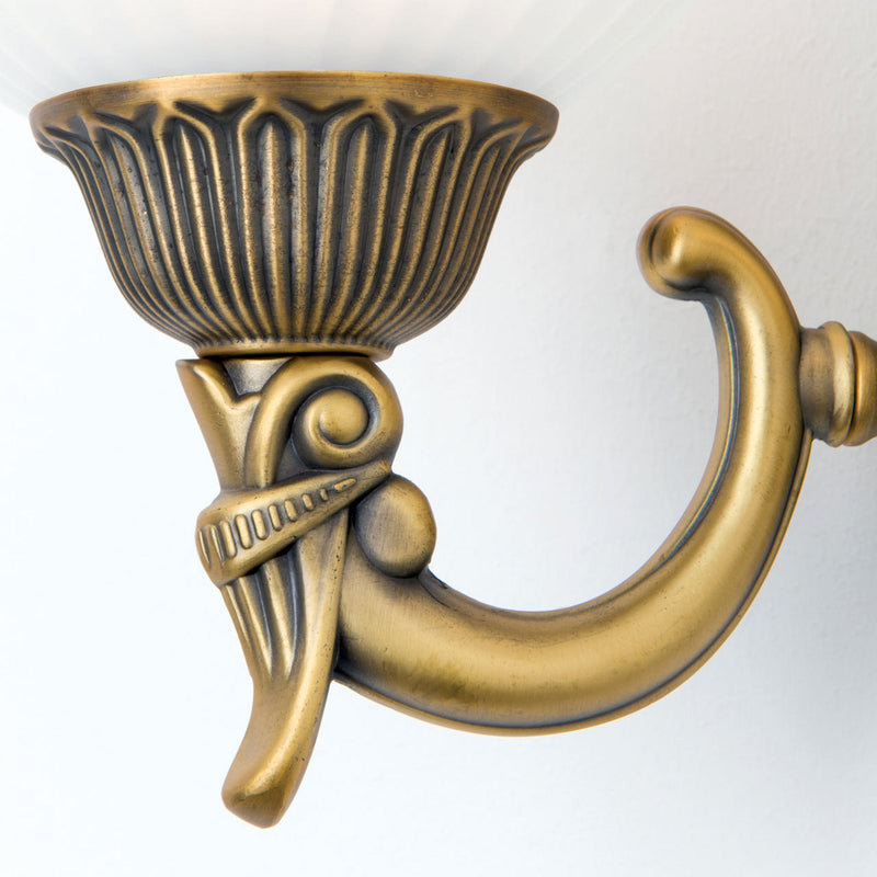 Orion Wandleuchte Rocca 2-flammig LED dimmbar bronze weiß Metall Glas 36,5cm - 9003090217274