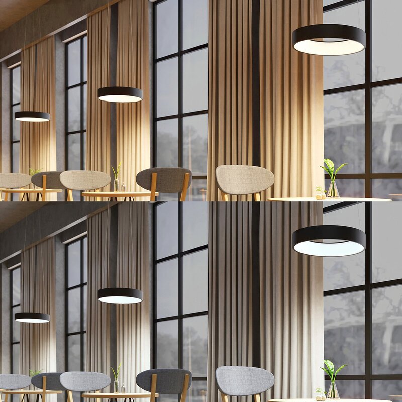 Arcchio Pendelleuchte Hängelampe LED Aleksi schwarz Eisen Kunststoff dimmbar877 - 4251911701968