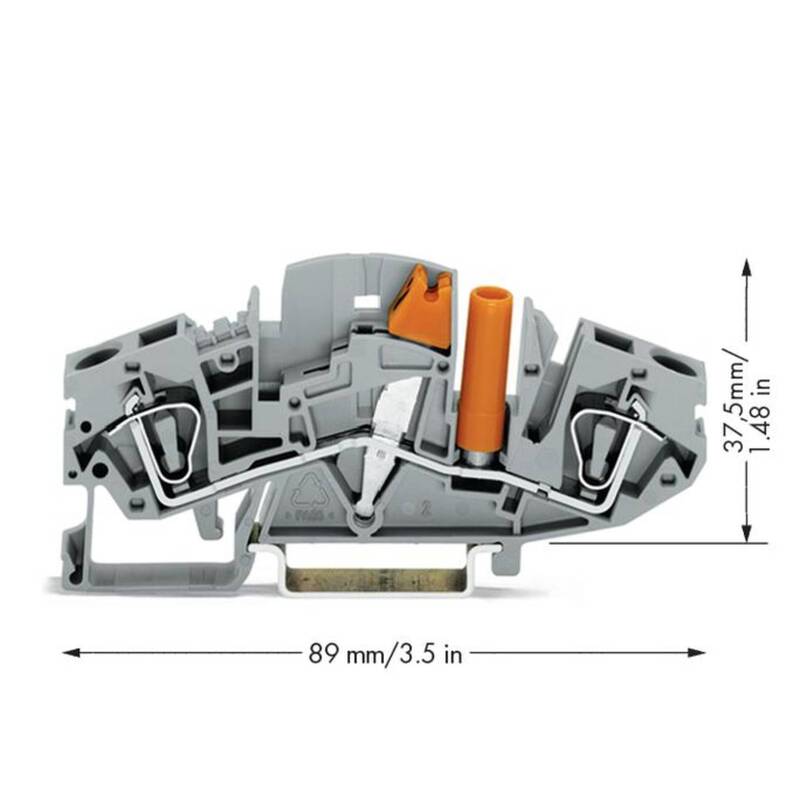 WAGO Trennklemme Verbindungsklemme 282-811 Zugfeder Belegung L Grau 8 mm 20 St - 4044918960809