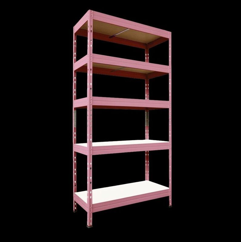 Regal Rivet M Schwerlast-Regal HDF Rosa 210kg pro Boden 180x90x40cm Regal - 8586002700756