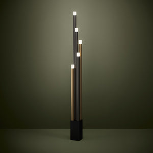 B-Ware EGLO Stars Of Light Stehleuchte Estanterios 5-flammig LED schwarz braun 150cm