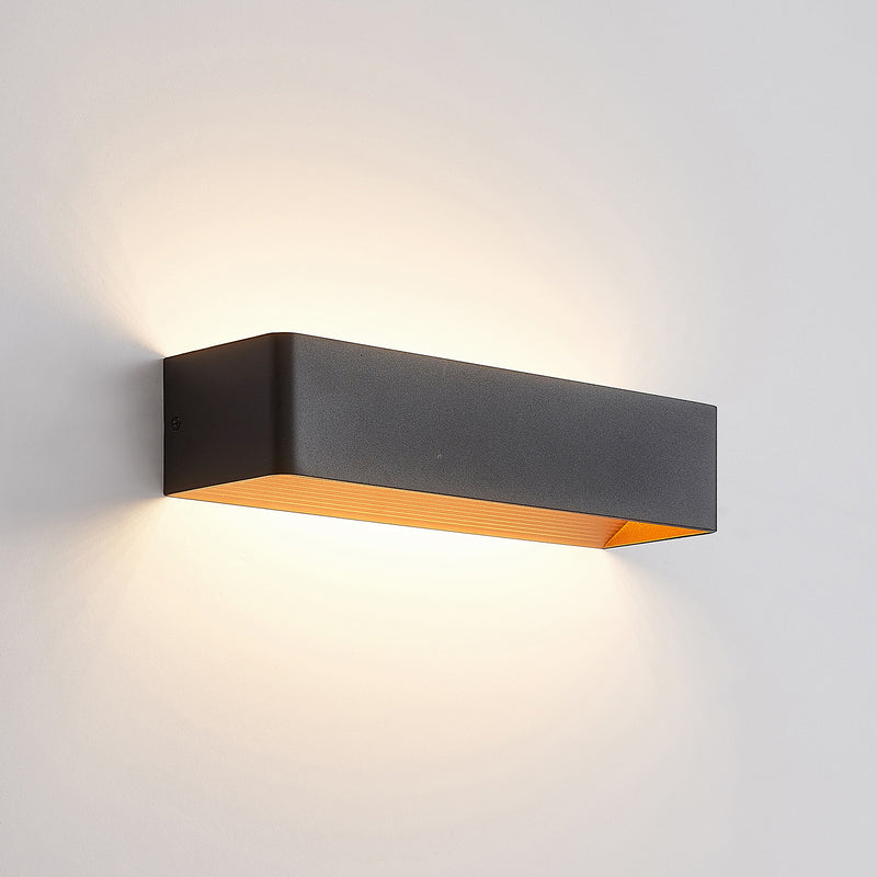 Arcchio LED Wandlampe Karam dimmbar schwarz gold Wandleuchte 11,2W 3000K 700lm - 4251096592191
